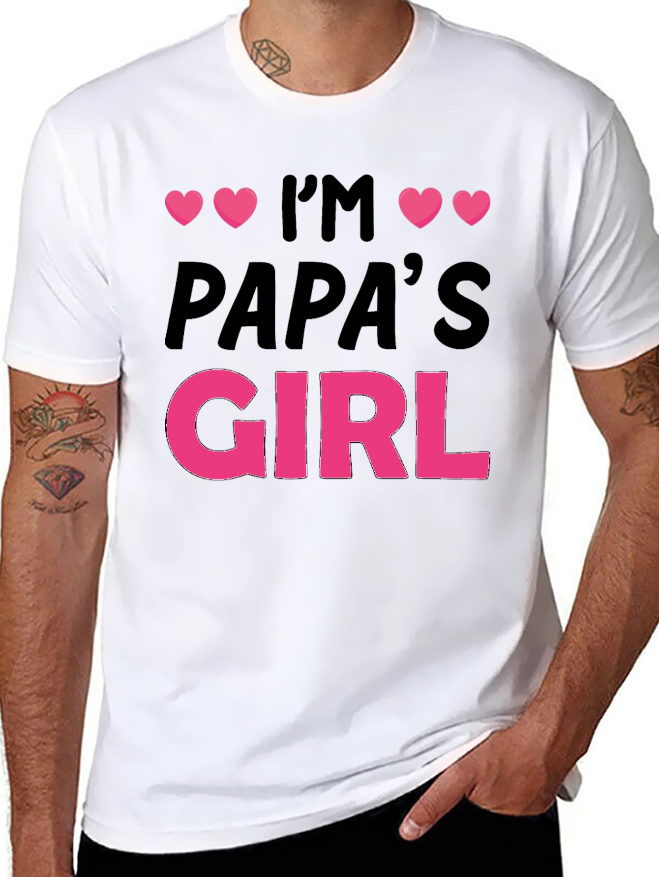 Im Papas Girl Black T-Shirt Cute Gift