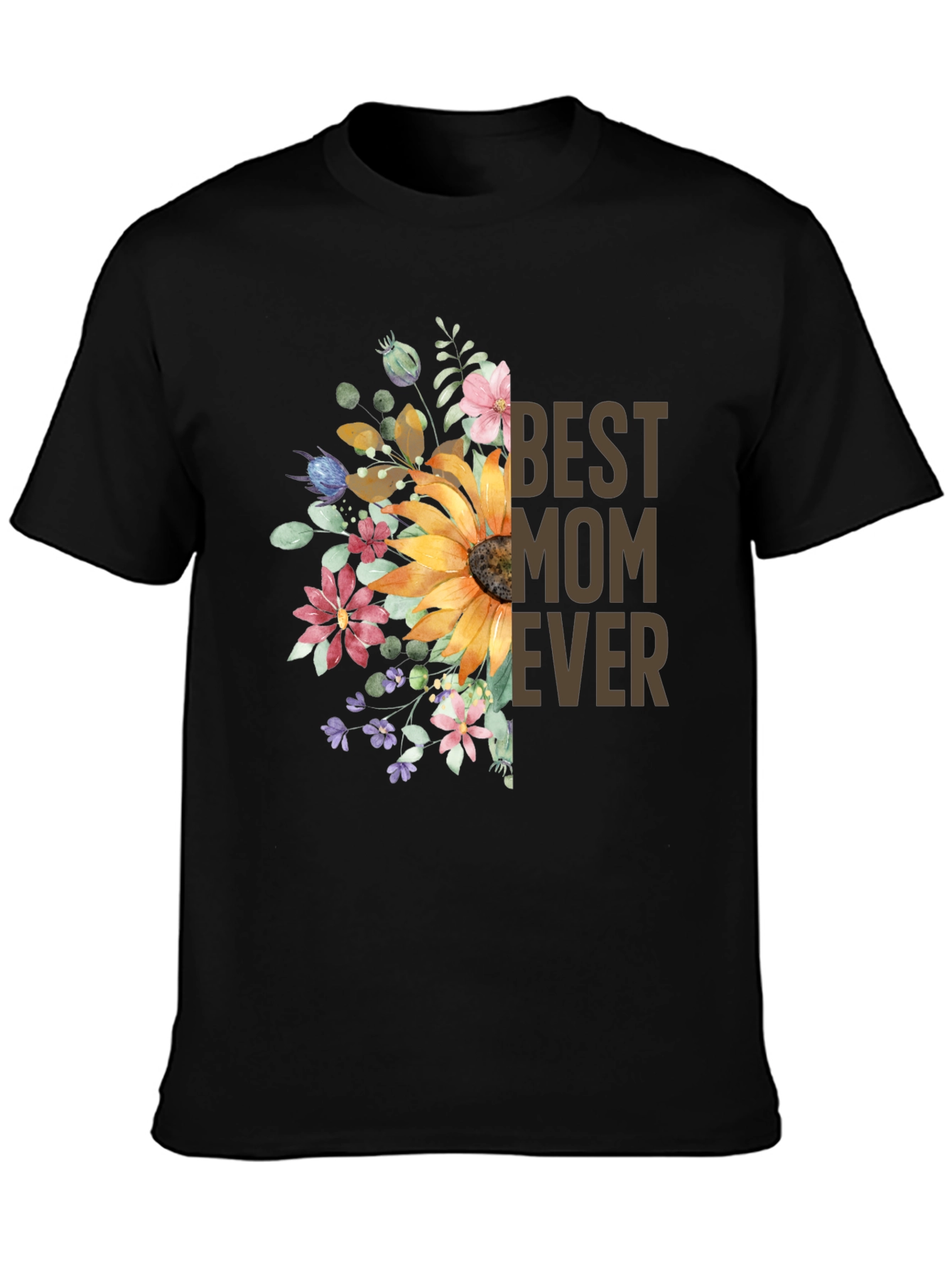 Best Mom Ever Floral Graphic Tee