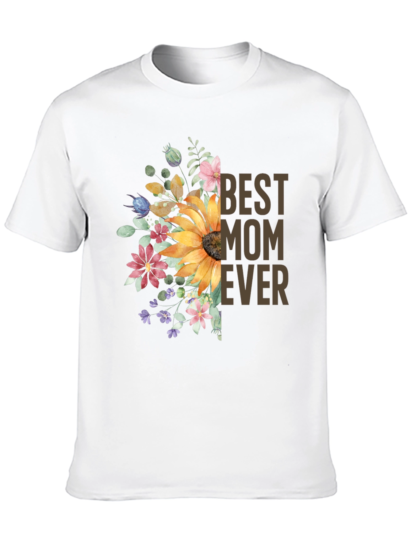 Best Mom Ever Floral Graphic Tee