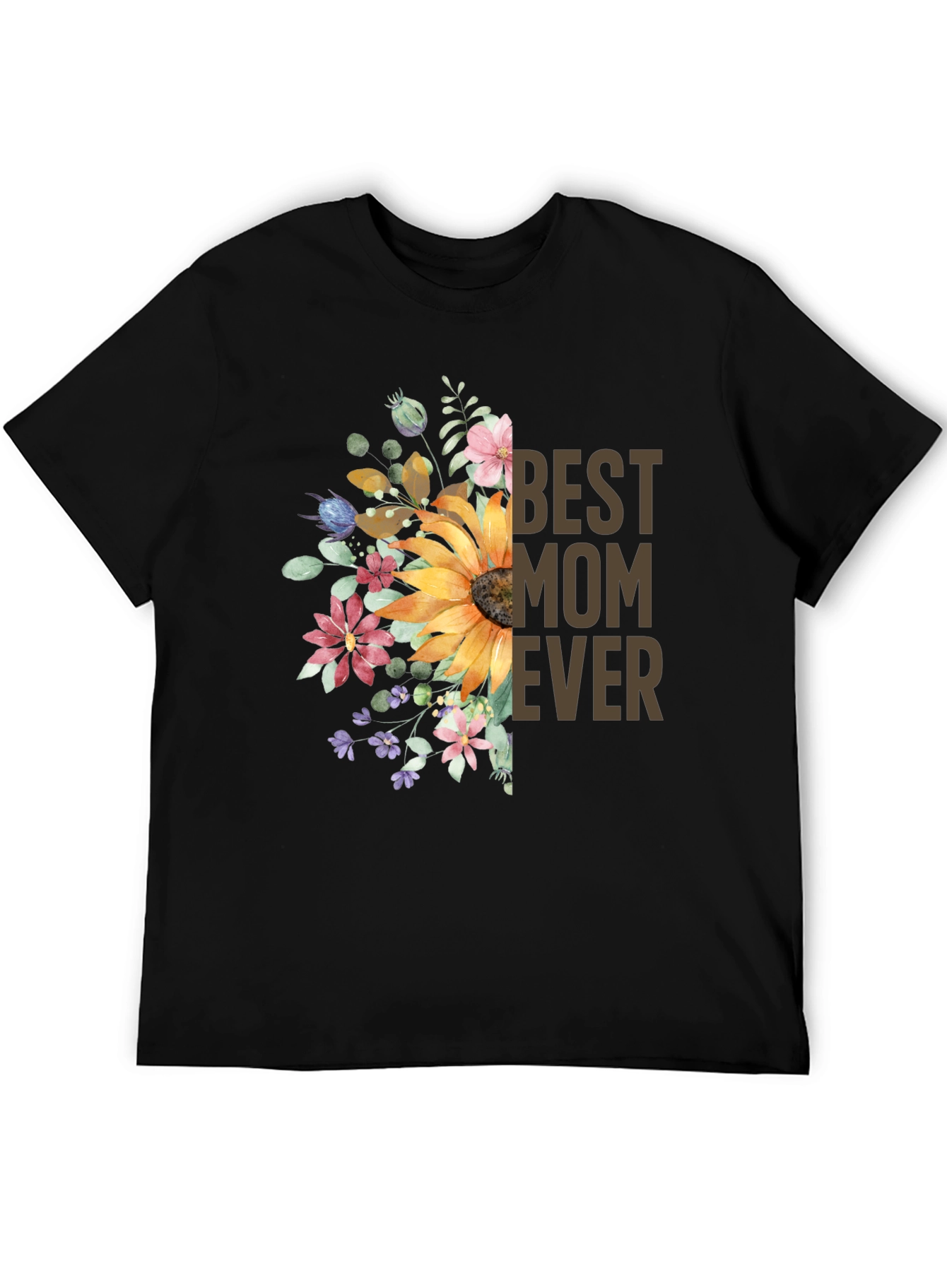 Best Mom Ever Floral Graphic Tee