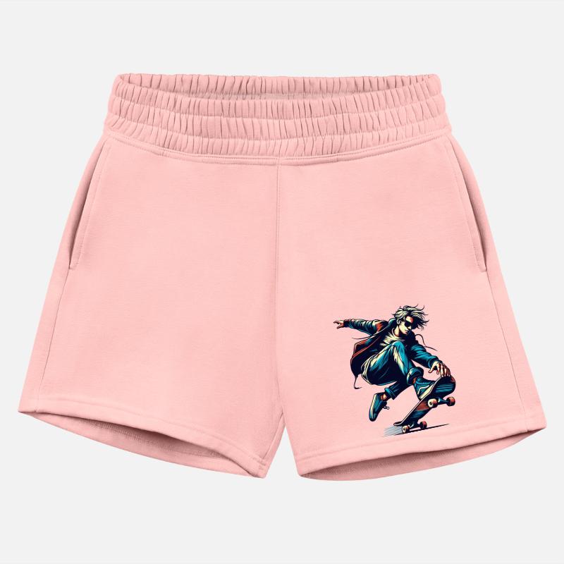 Vibrant colorful motif of a skater