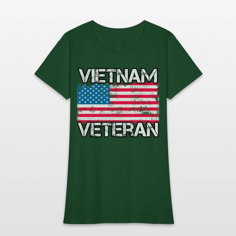 Vietnam Veteran Us Flag Military Vet