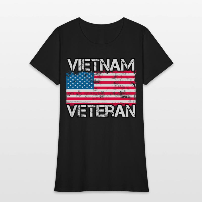Vietnam Veteran Us Flag Military Vet