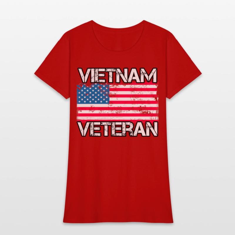 Vietnam Veteran Us Flag Military Vet
