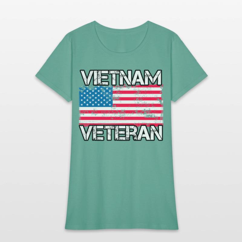 Vietnam Veteran Us Flag Military Vet
