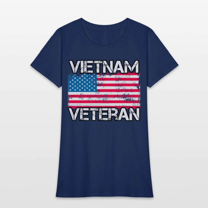 Vietnam Veteran Us Flag Military Vet