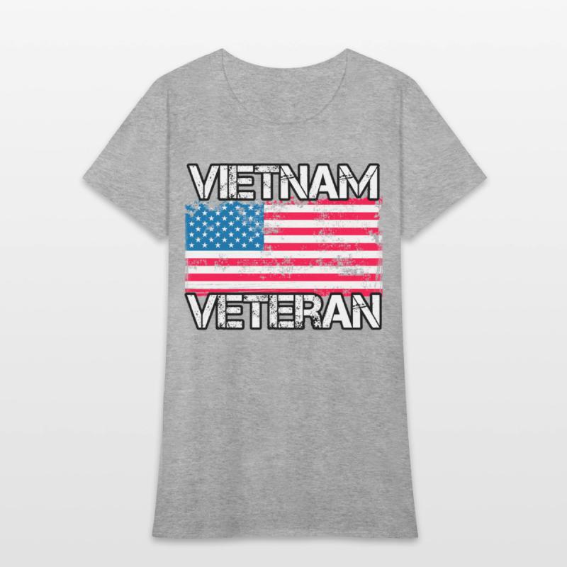 Vietnam Veteran Us Flag Military Vet