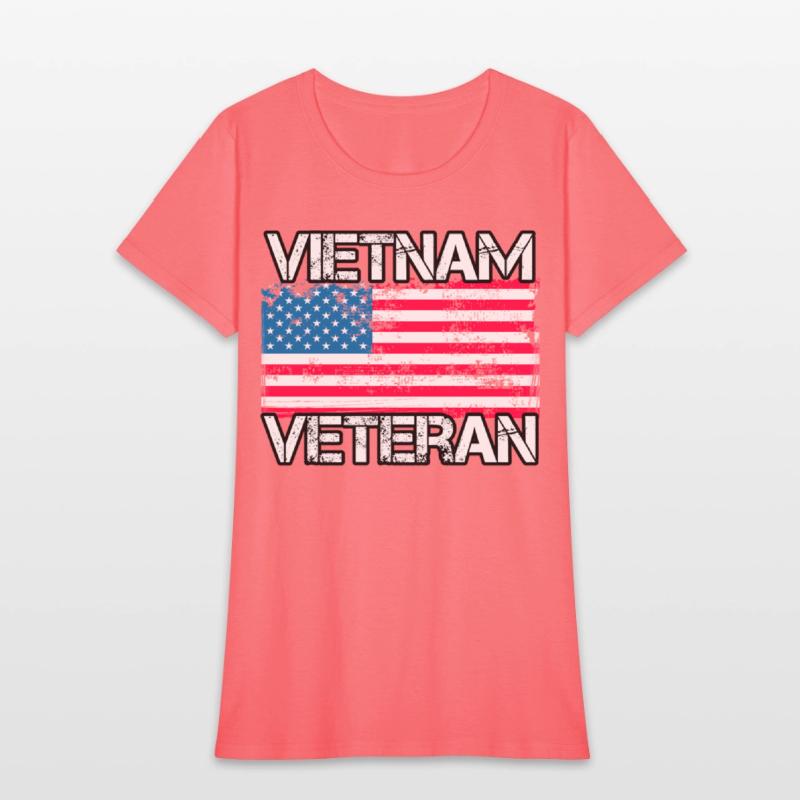 Vietnam Veteran Us Flag Military Vet