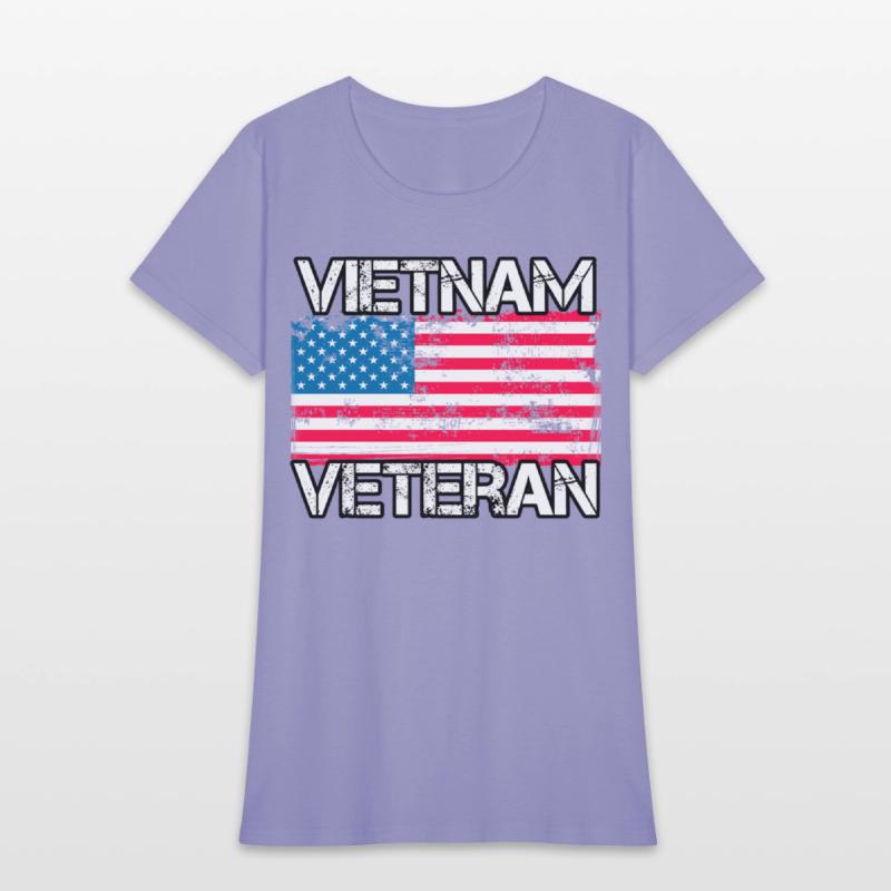 Vietnam Veteran Us Flag Military Vet
