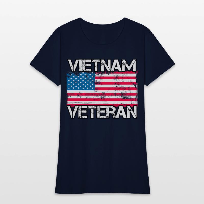 Vietnam Veteran Us Flag Military Vet