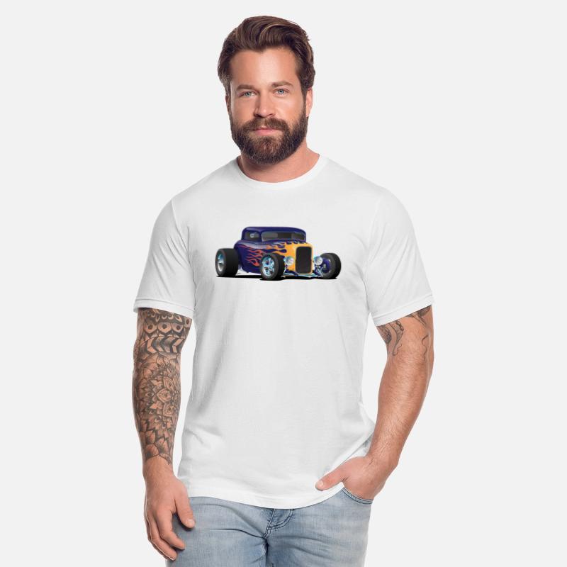 Vintage Hot Rod Car with Classic Flames