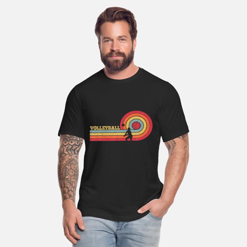 Vintage Volleyball Retro Sunset Volleyball Player