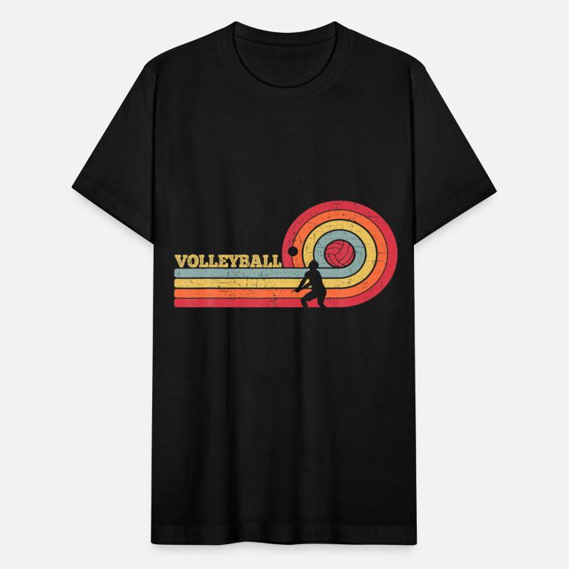 Vintage Volleyball Retro Sunset Volleyball Player