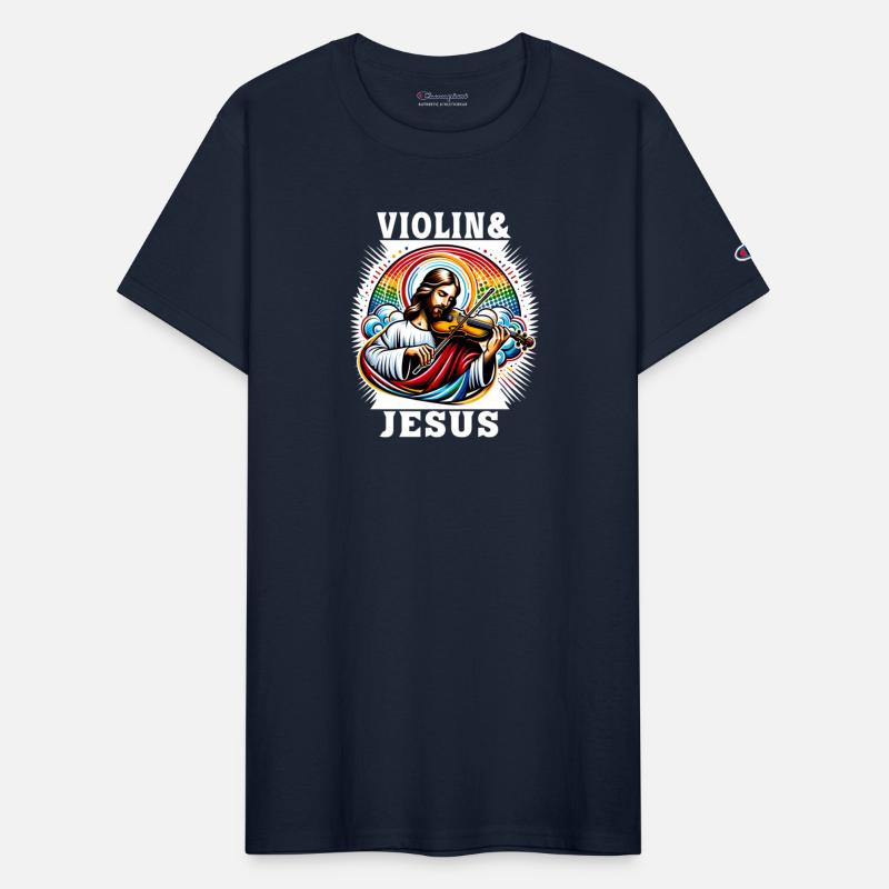 Violin and Jesus Christ music design