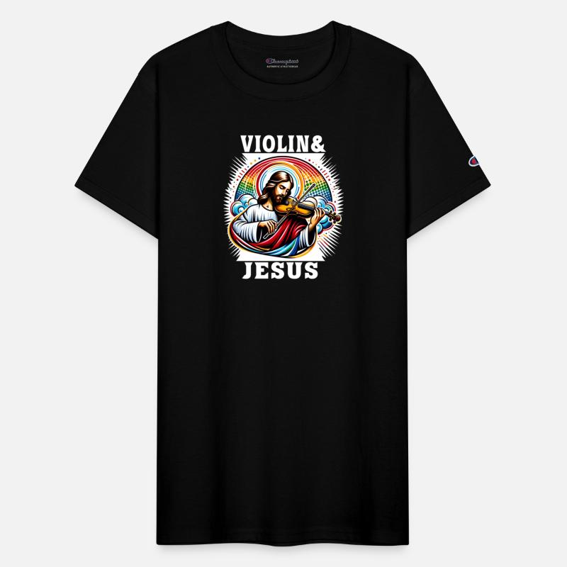 Violin and Jesus Christ music design