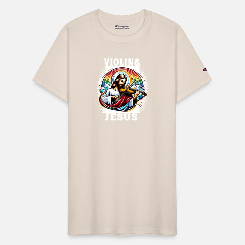 Violin and Jesus Christ music design