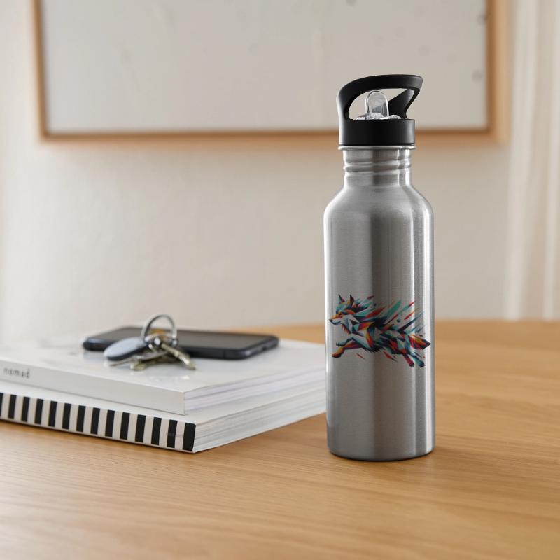 Vivid Geometric Wolf in Dynamic Colors