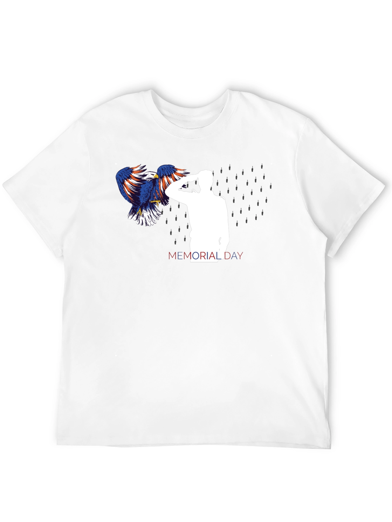 Memorial Day Eagle Graphic T-Shirt