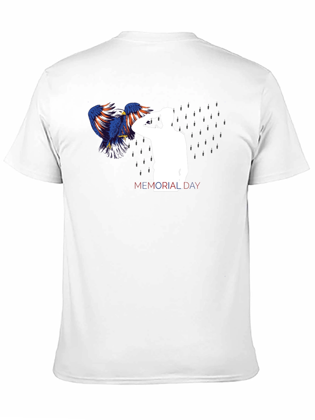 Memorial Day Eagle Graphic T-Shirt