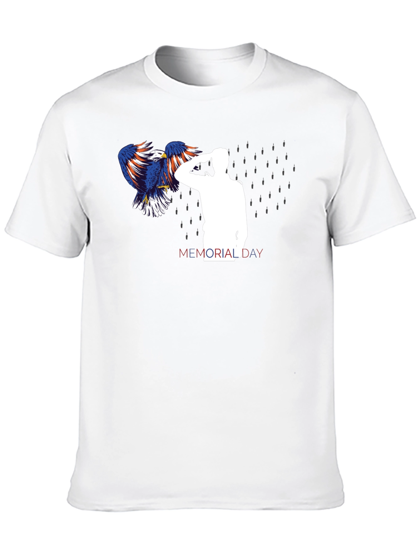 Memorial Day Eagle Graphic T-Shirt