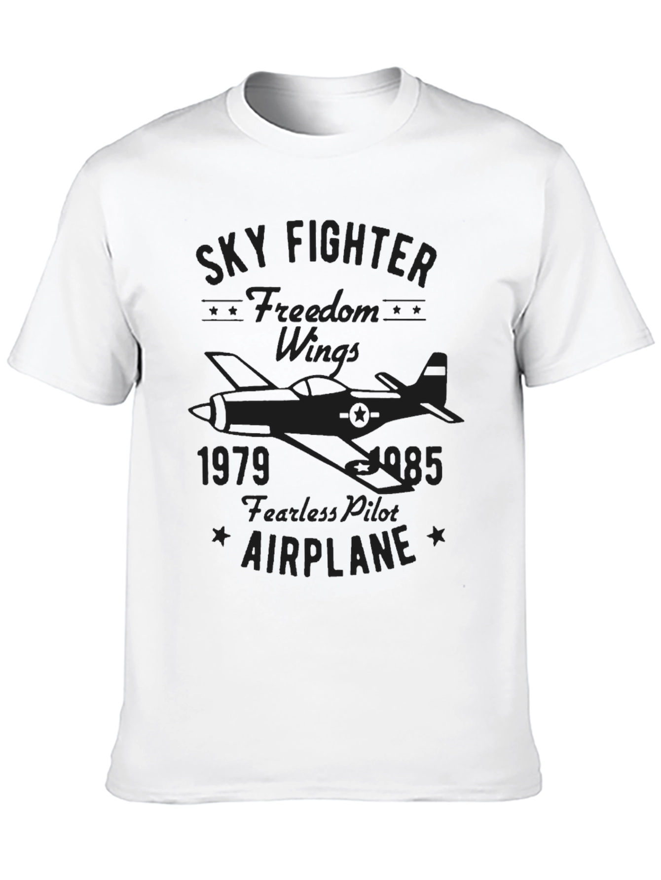 Sky Fighter Airplane T-Shirt - Freedom Wings Tee