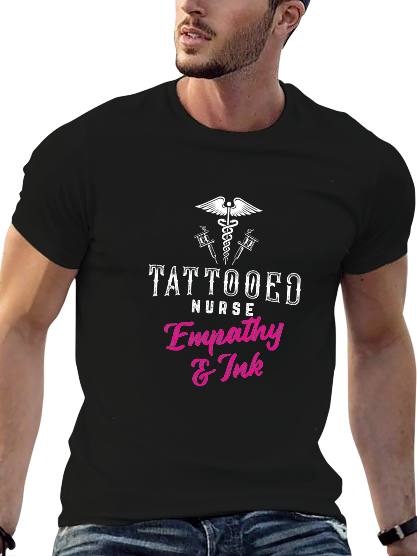 Tattooed Nurse Empathy & Ink Graphic T-Shirt