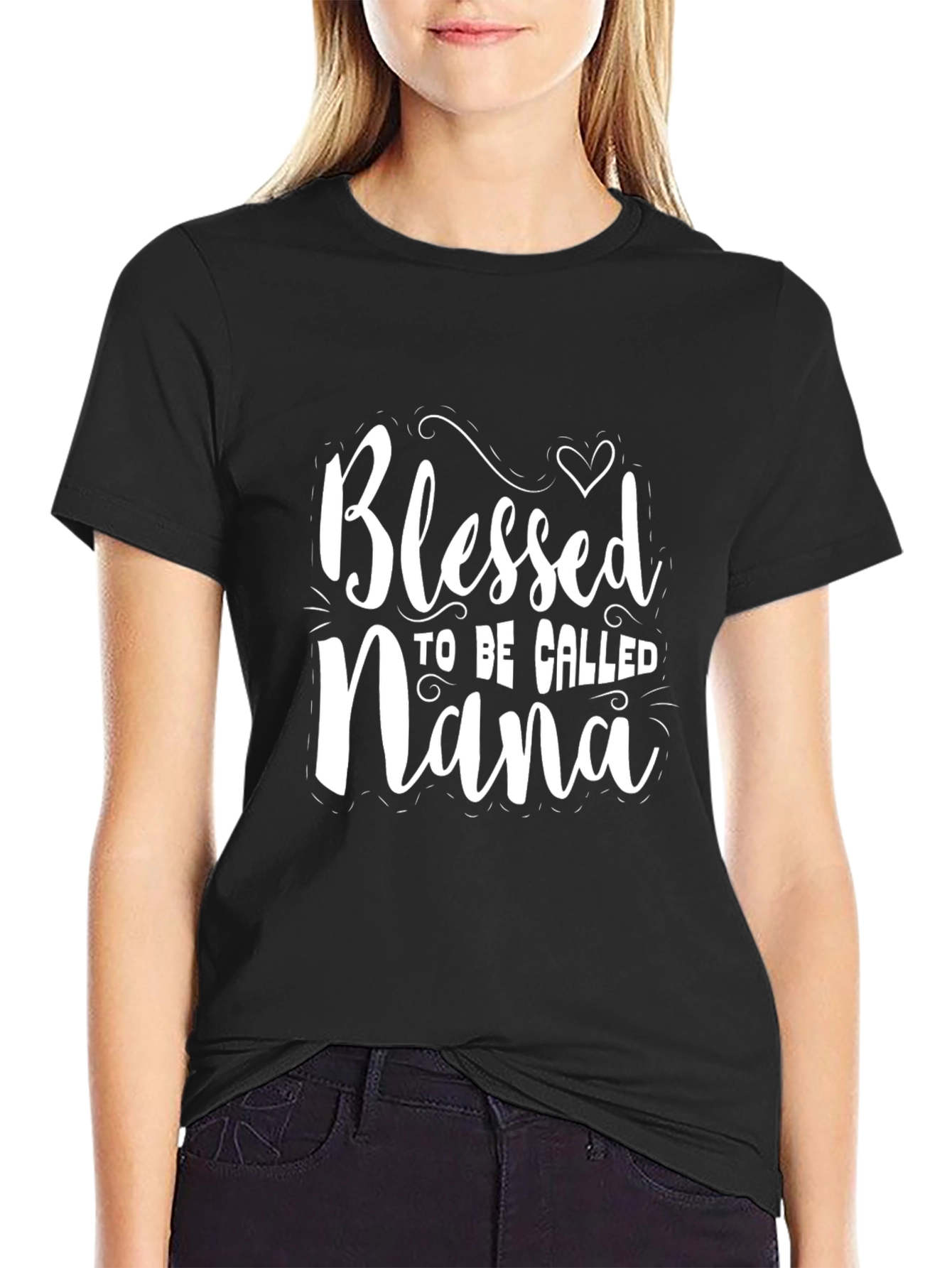 Blessed To Be Called Nana Black T-Shirt