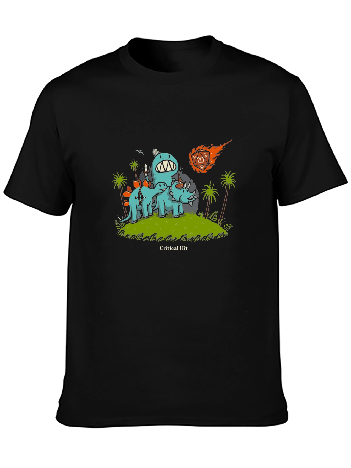 D&D Dinosaur Critical Hit T-Shirt