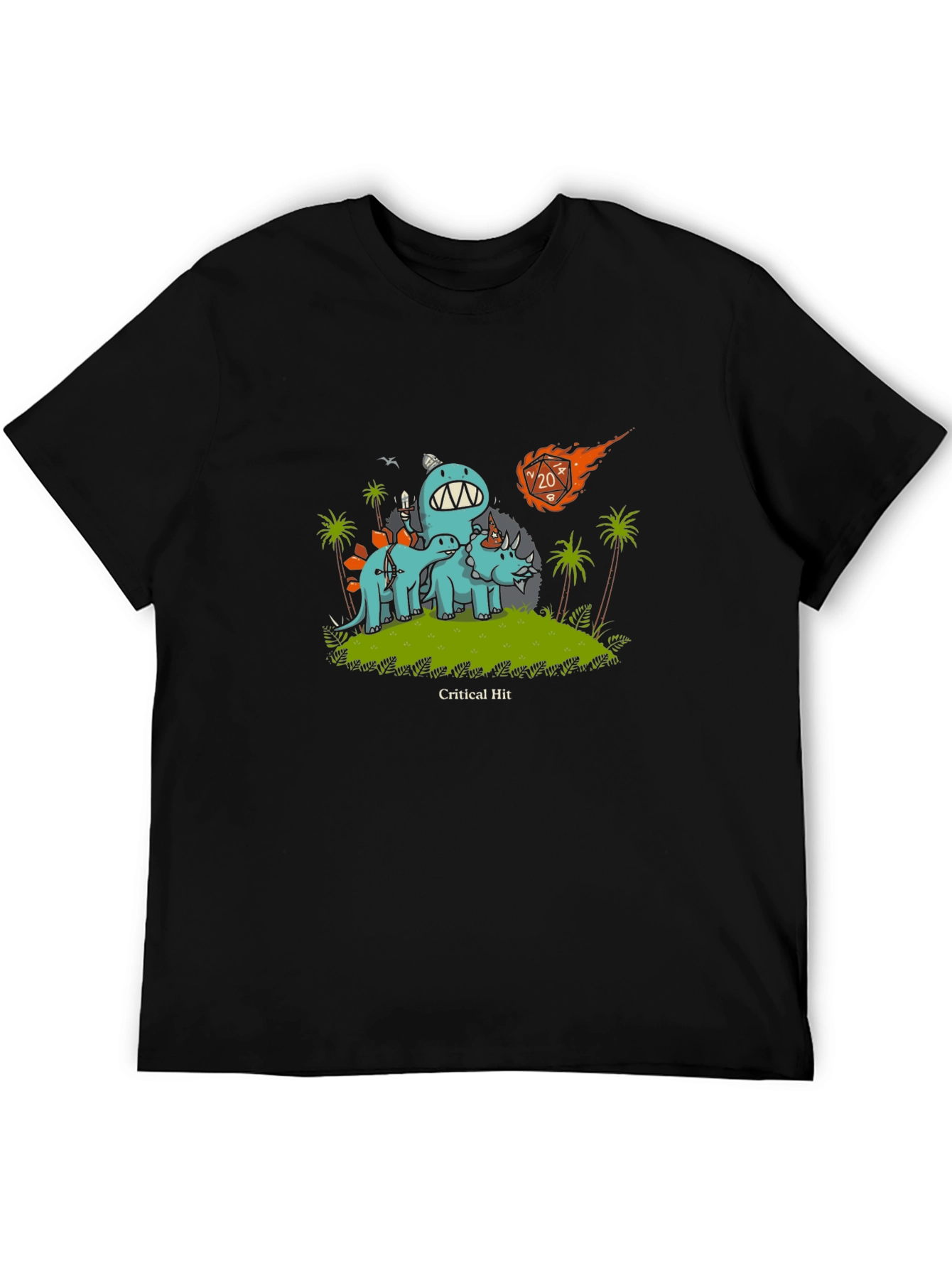 D&D Dinosaur Critical Hit T-Shirt