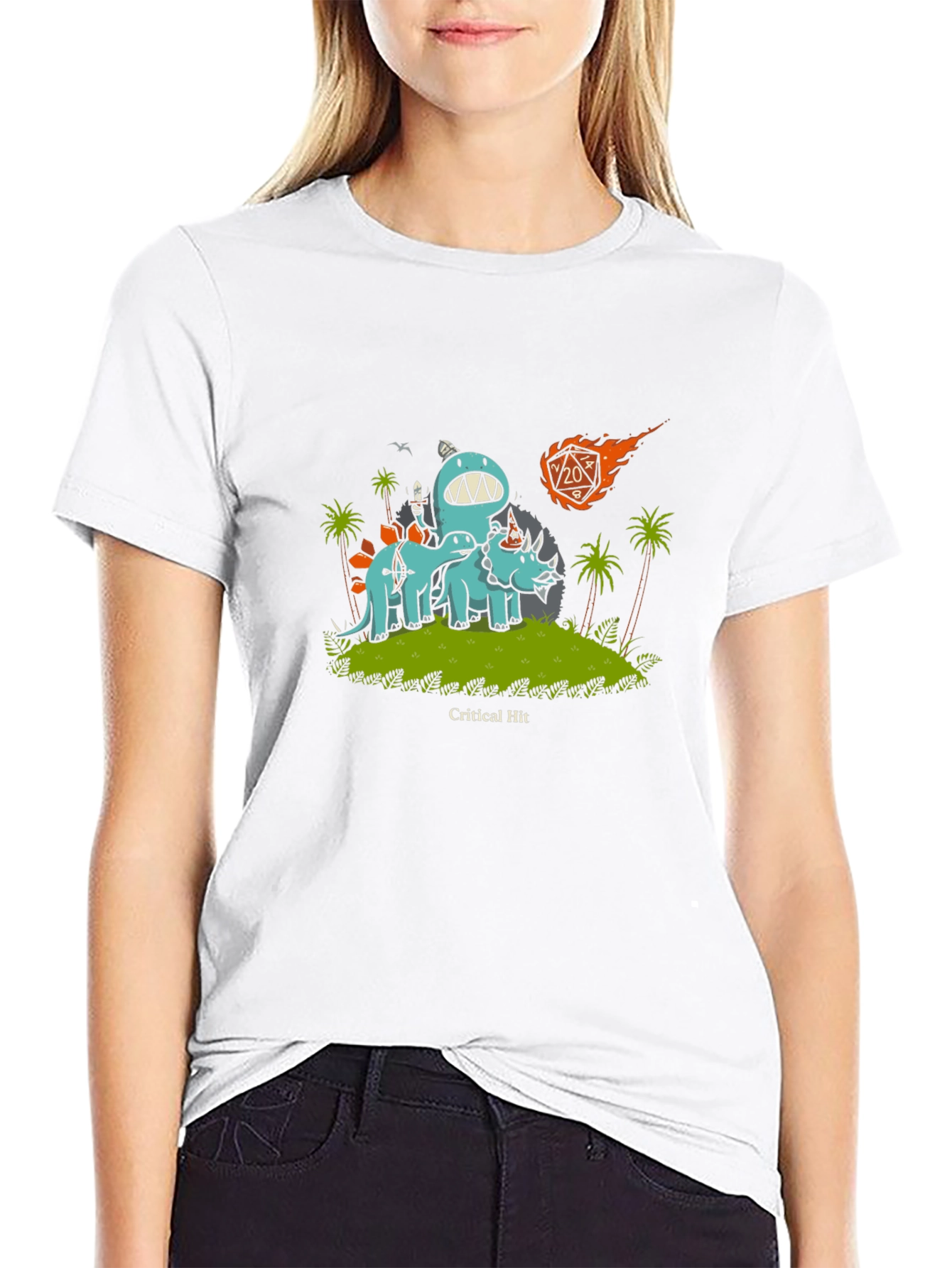 D&D Dinosaur Critical Hit T-Shirt