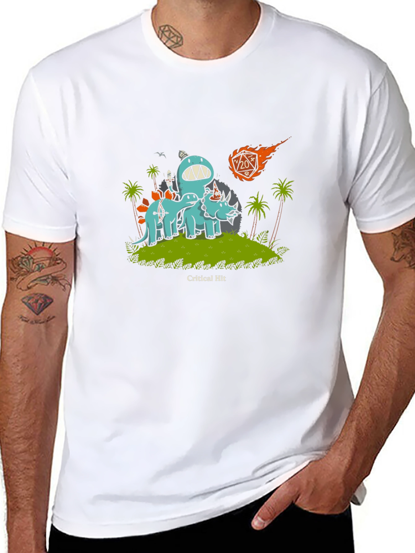 D&D Dinosaur Critical Hit T-Shirt