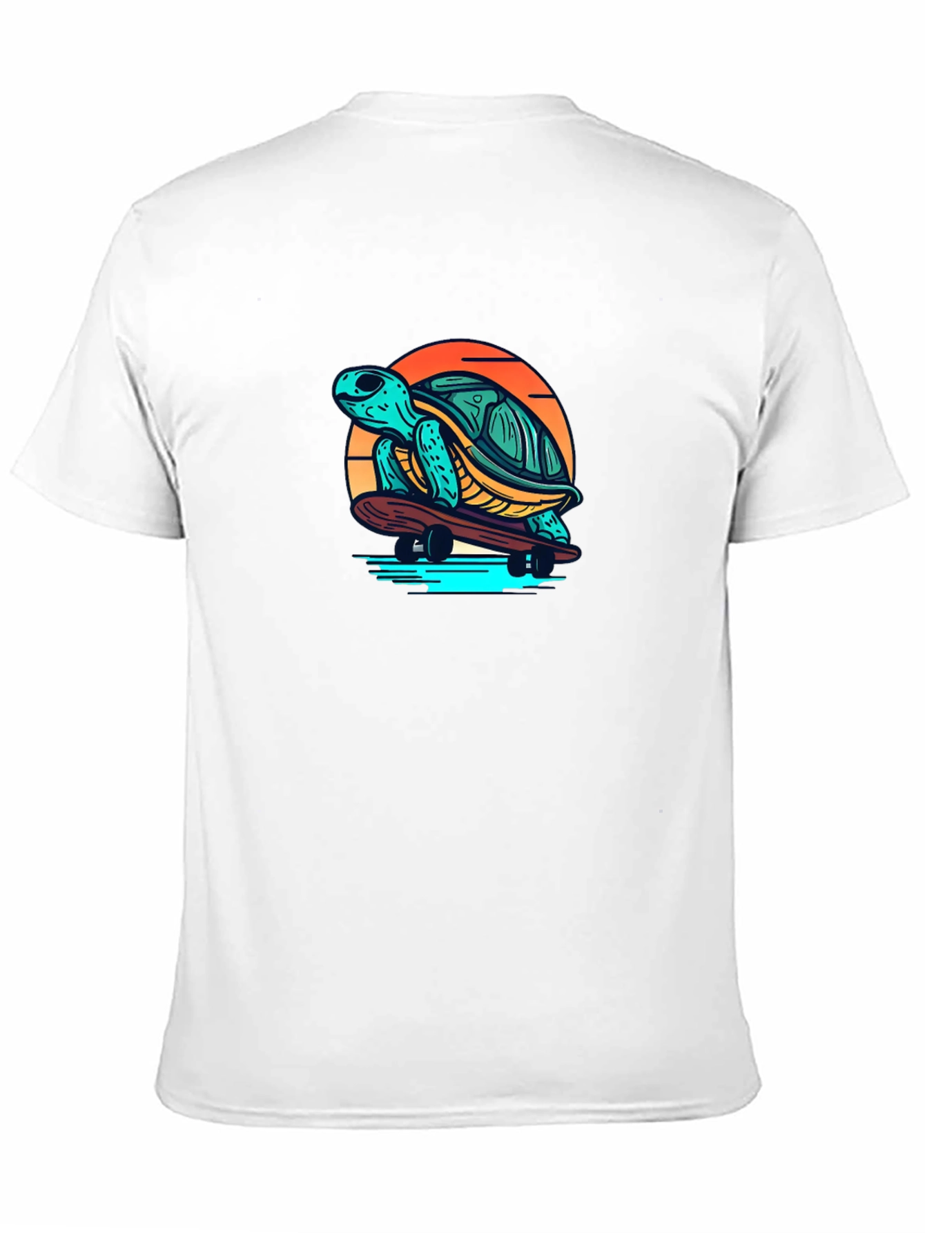 Skateboarding Turtle Graphic T-Shirt