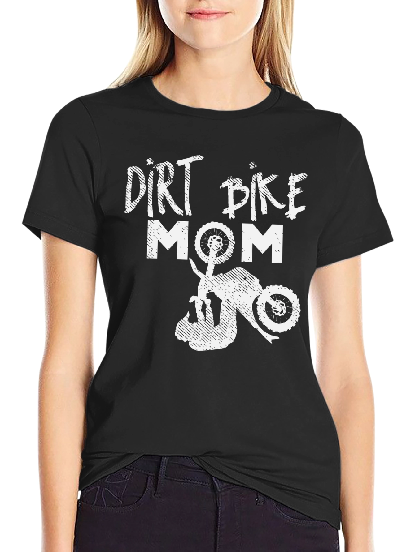 Dirt Bike Mom T-Shirt - Black Graphic Tee