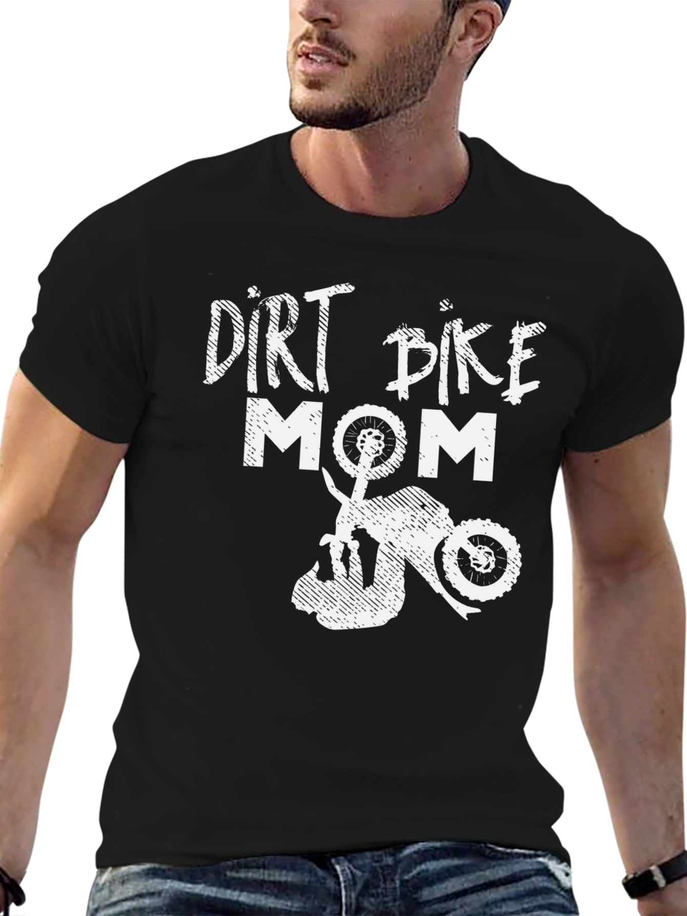 Dirt Bike Mom T-Shirt - Black Graphic Tee