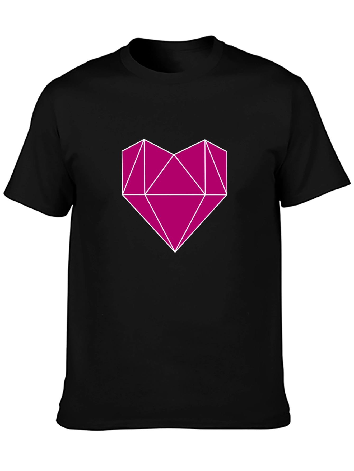 Geometric Heart Graphic Tee - Modern Style