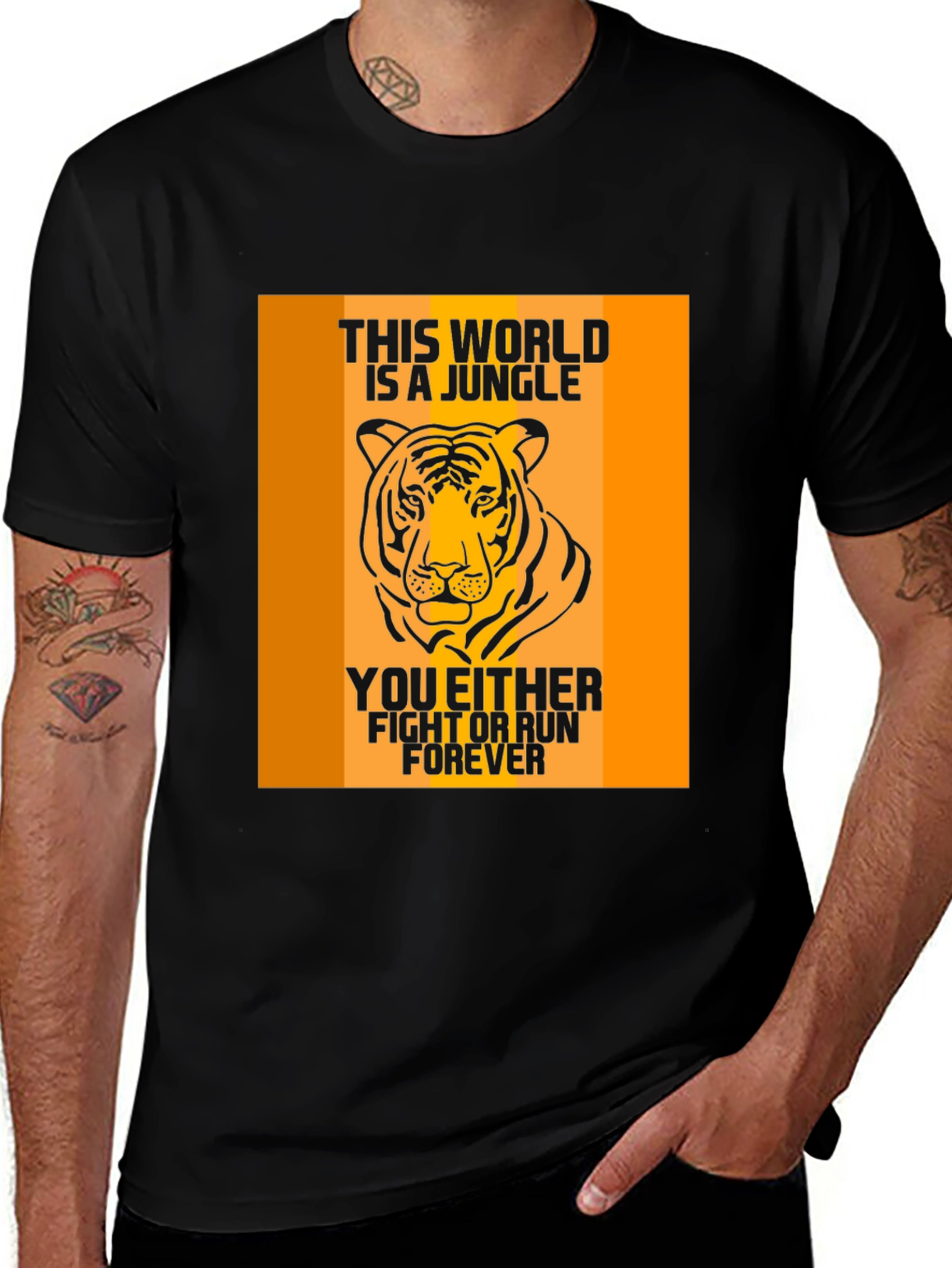 Jungle Tiger Graphic Print Mens T-Shirt