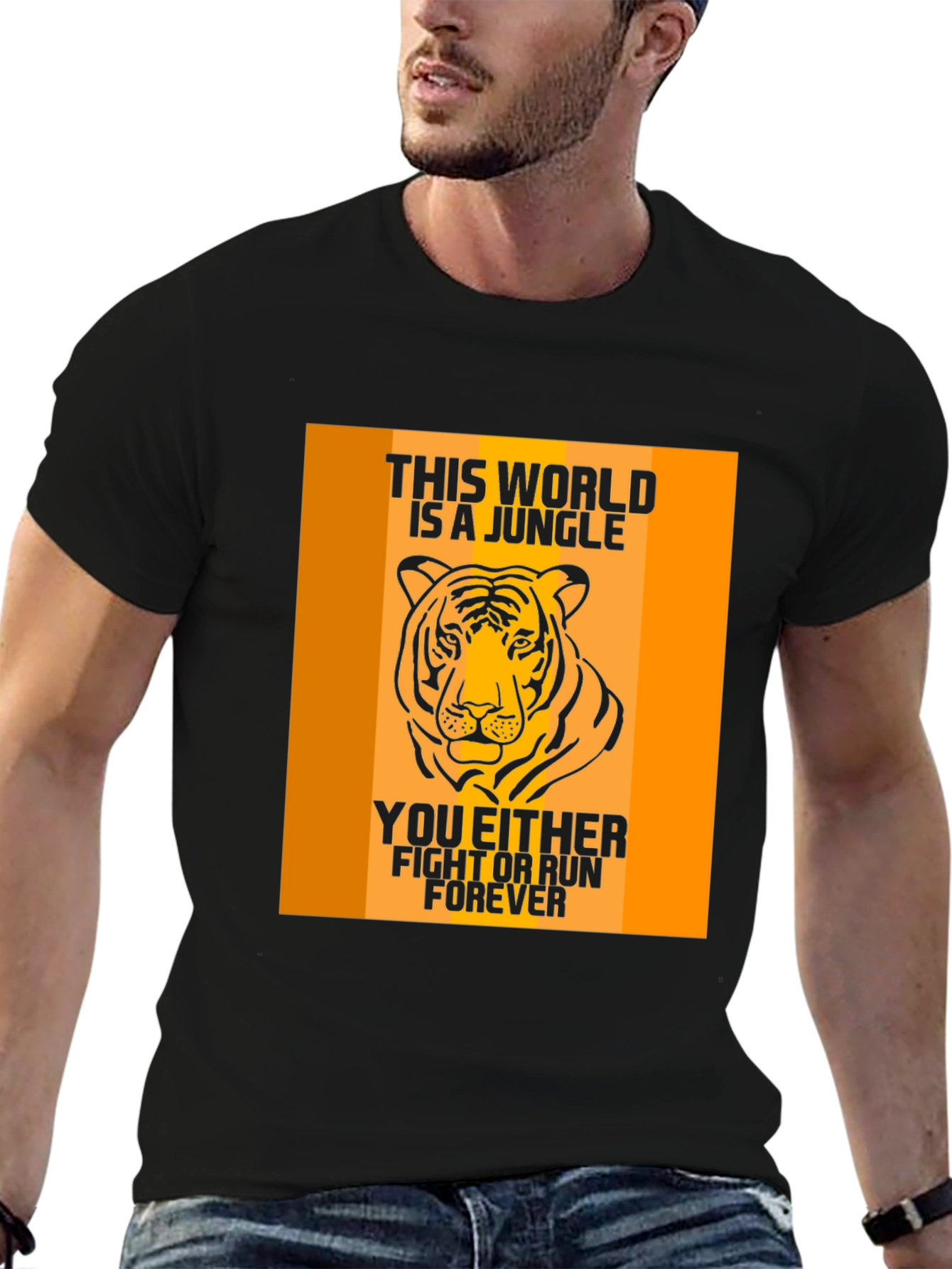 Jungle Tiger Graphic Print Mens T-Shirt