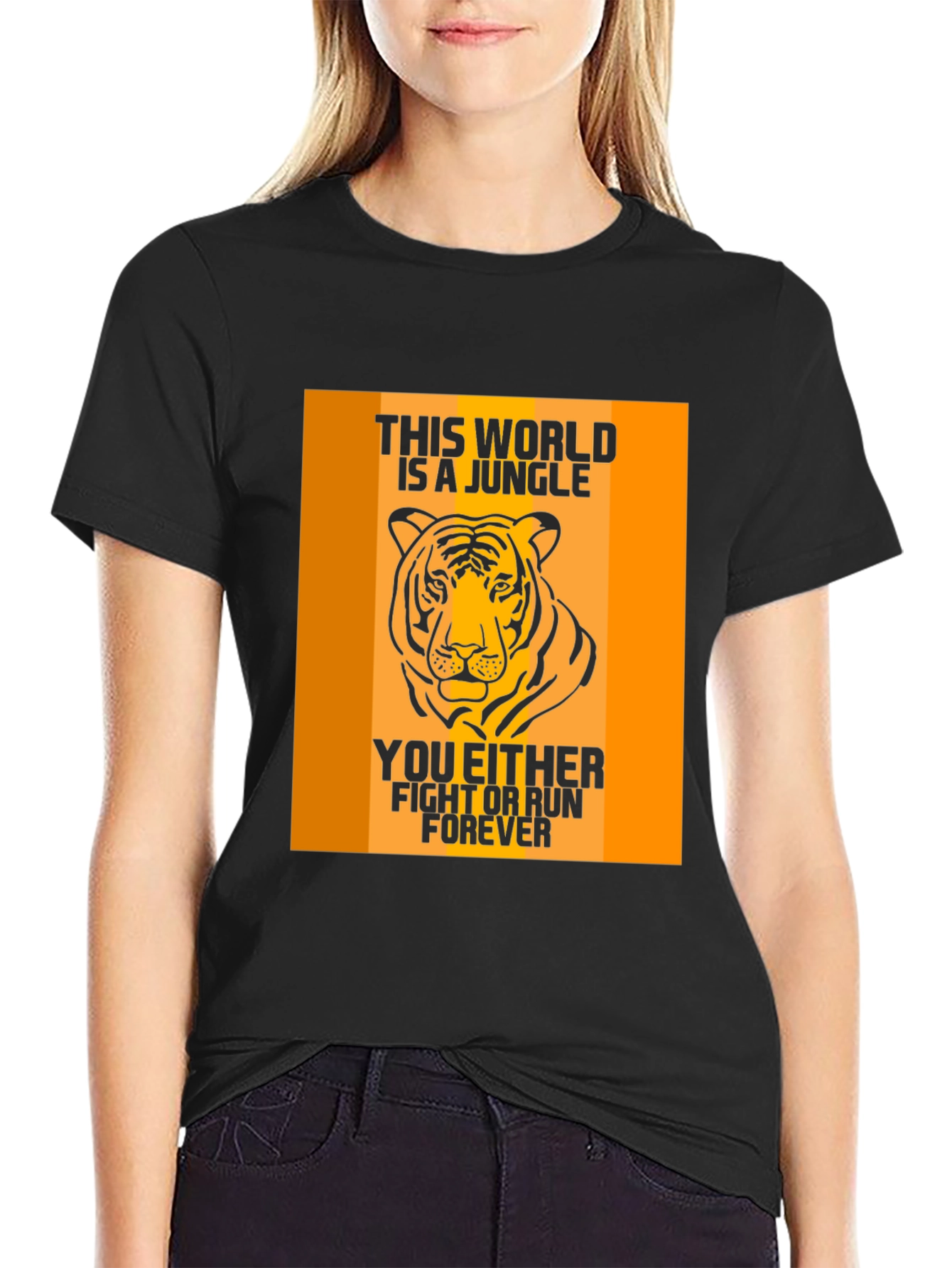 Jungle Tiger Graphic Print Mens T-Shirt