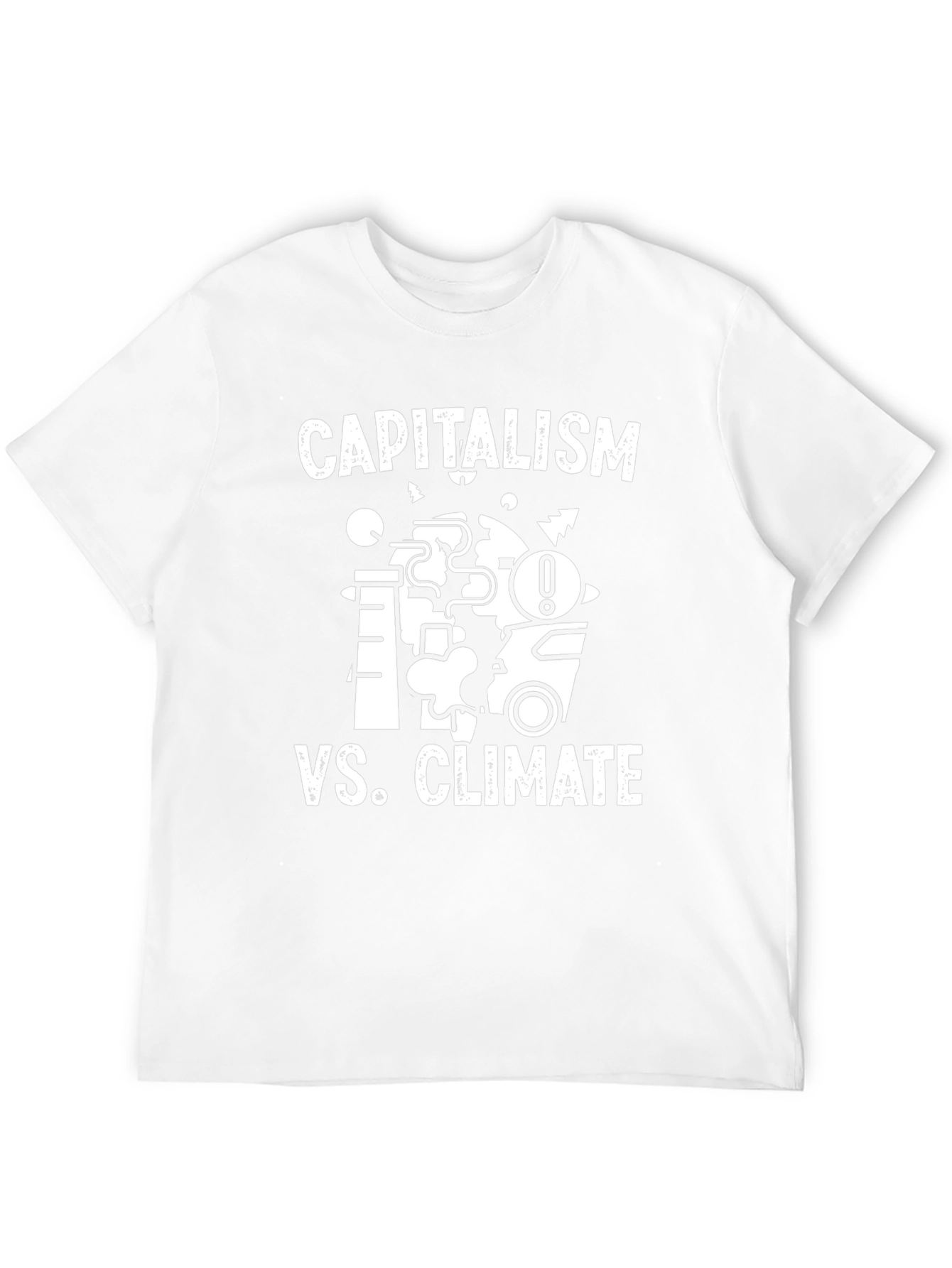 Capitalism vs. Climate Black Graphic T-Shirt