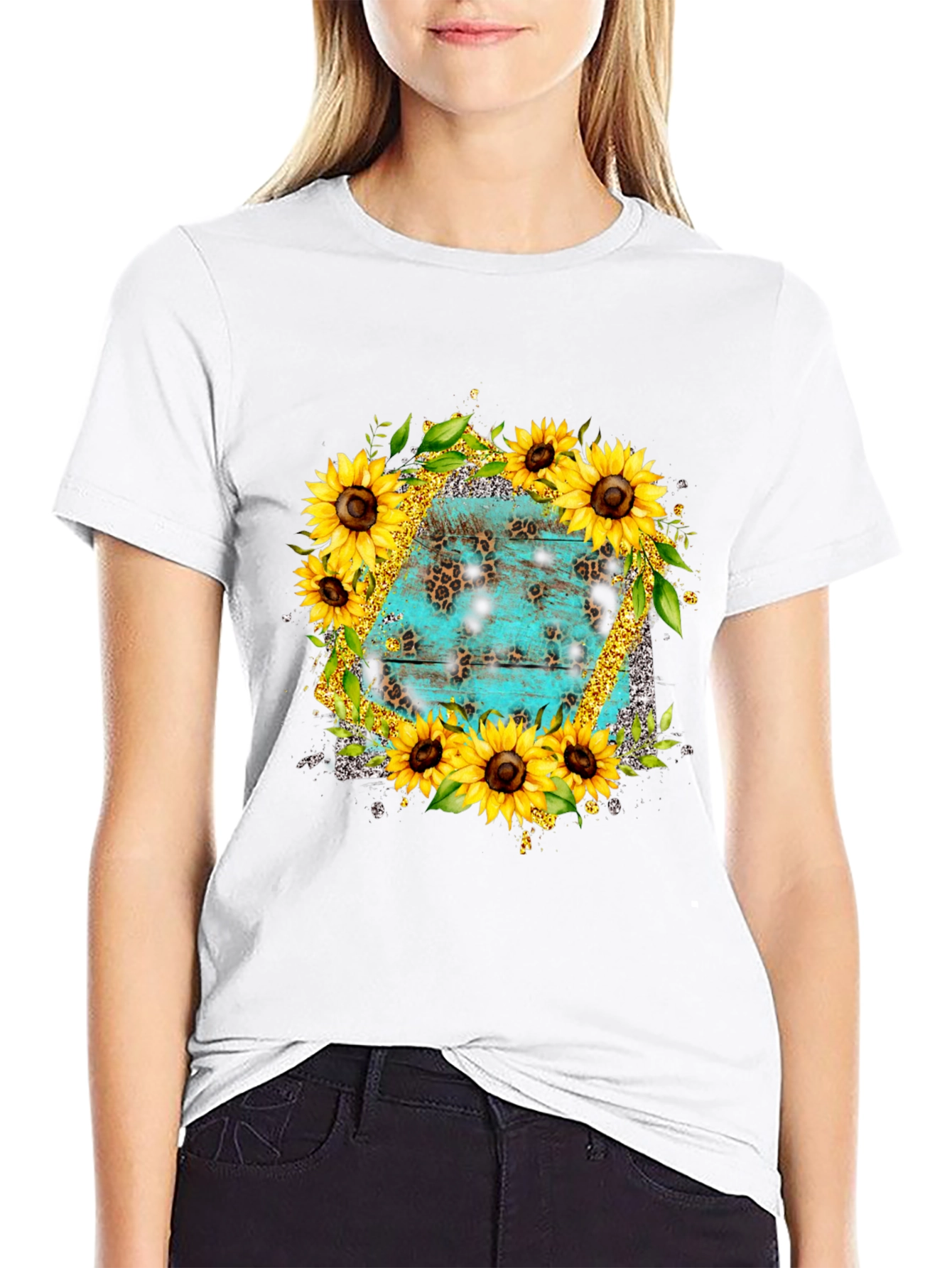 Sunflower & Turquoise T-Shirt