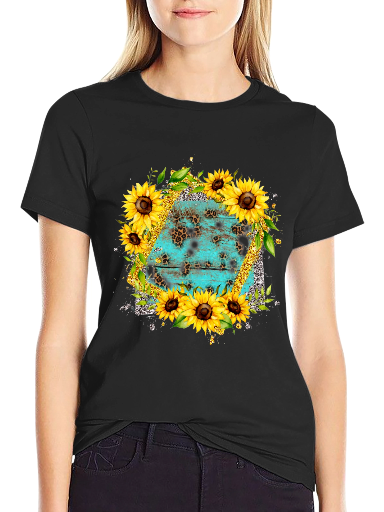 Sunflower & Turquoise T-Shirt