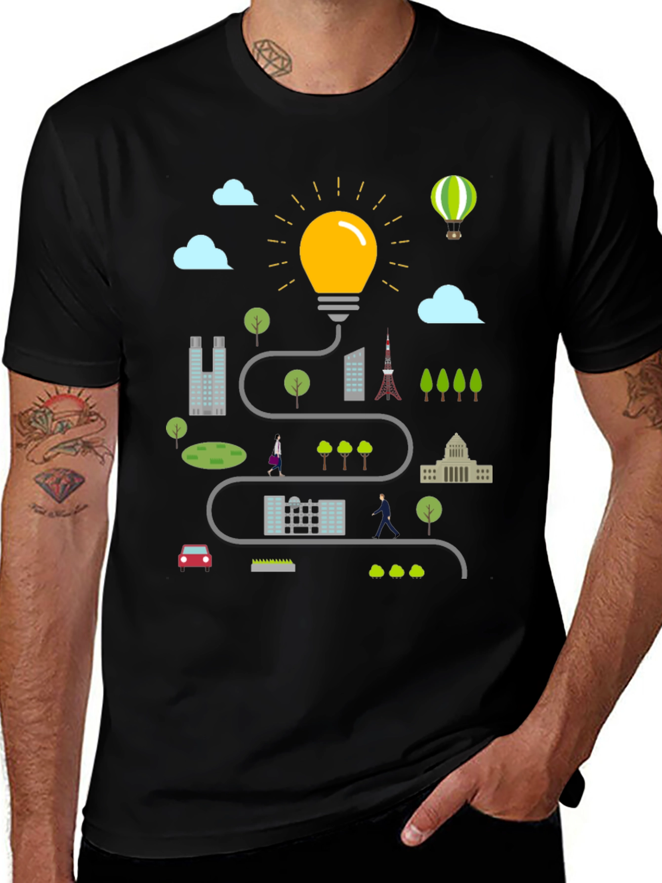 City Idea T-Shirt - Creative Graphic Tee