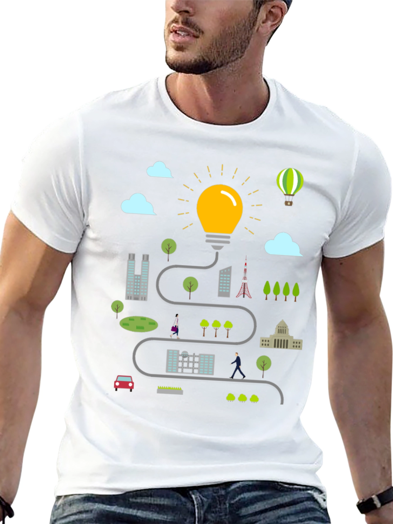 City Idea T-Shirt - Creative Graphic Tee