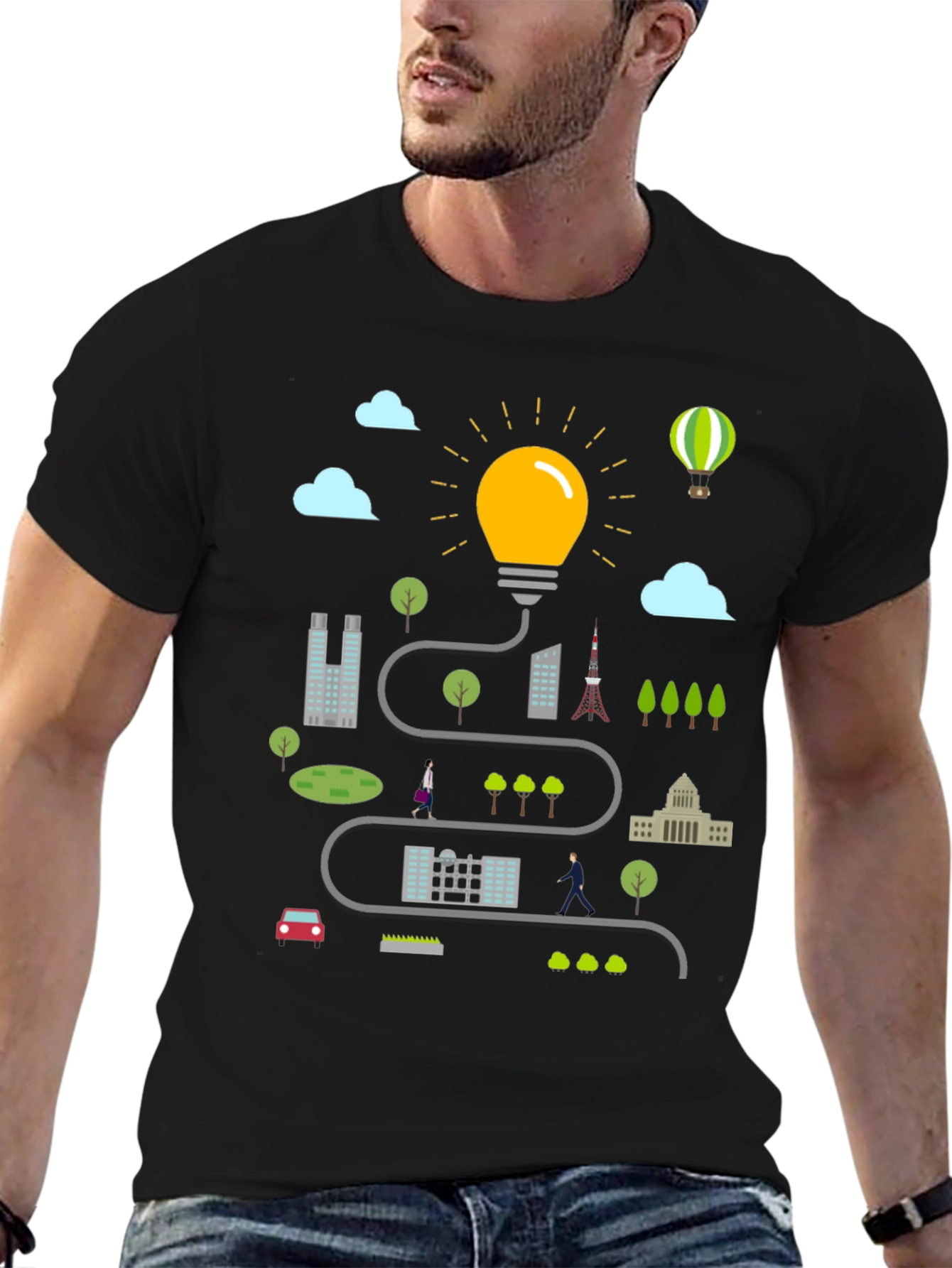 City Idea T-Shirt - Creative Graphic Tee