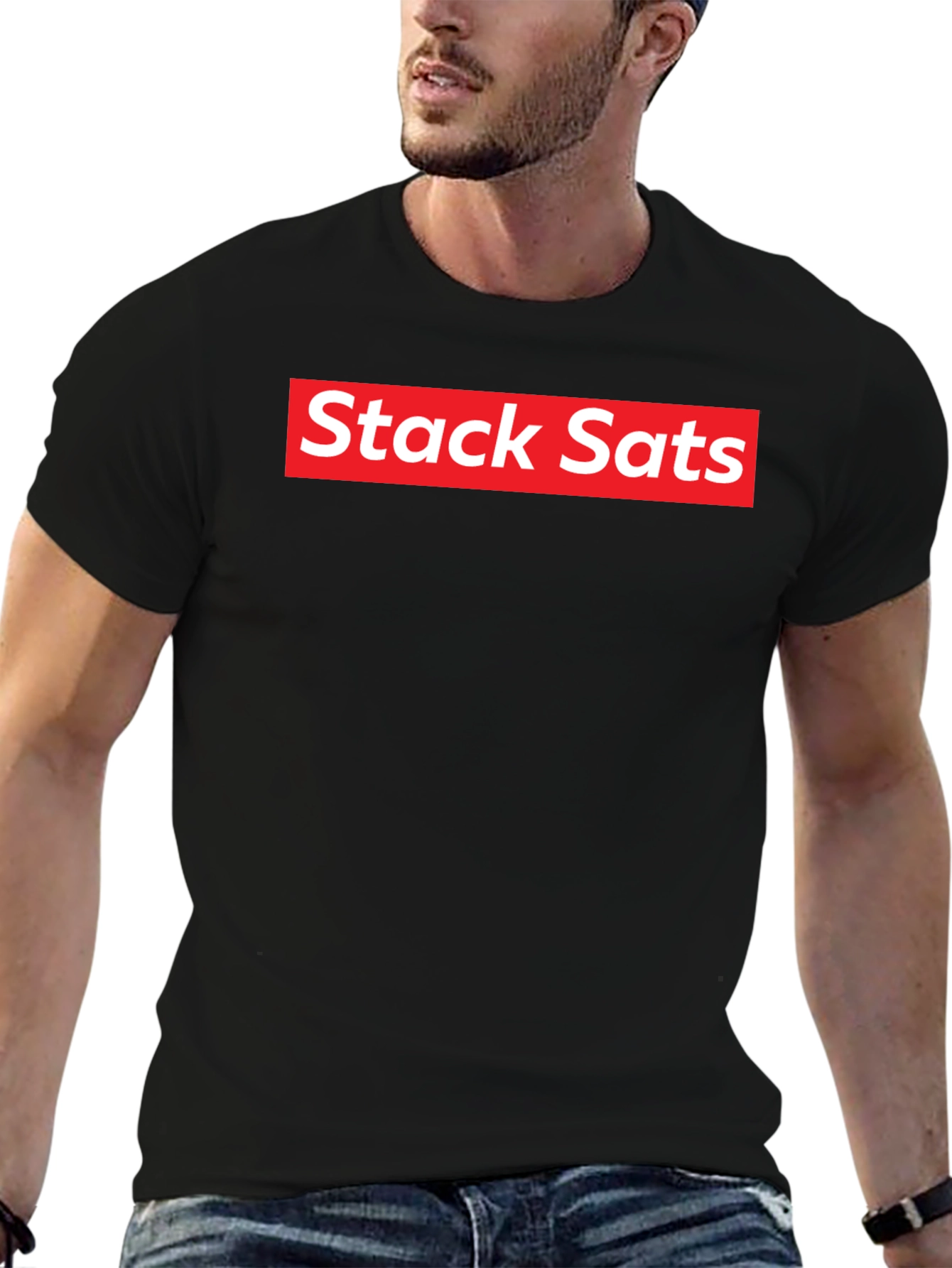 Stack Sats T-Shirt - Supreme Style Bitcoin Tee