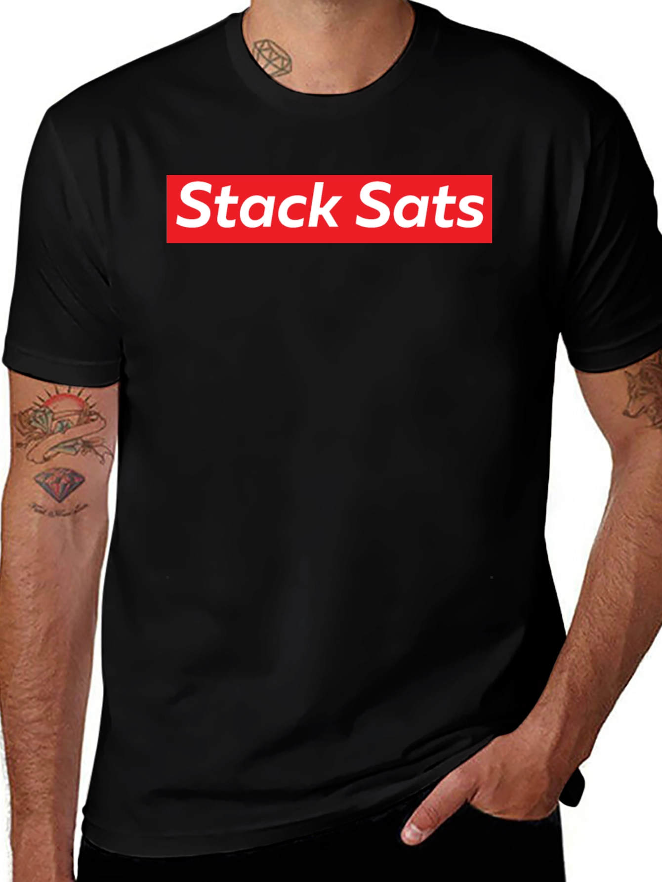 Stack Sats T-Shirt - Supreme Style Bitcoin Tee