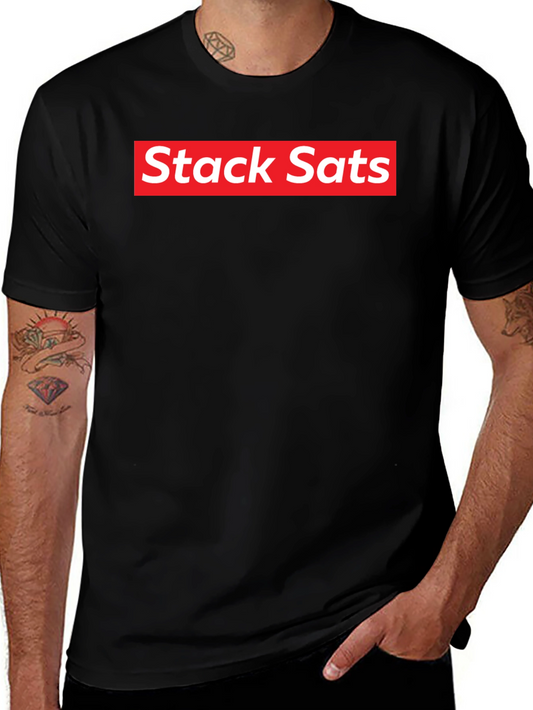 Stack Sats T-Shirt - Supreme Style Bitcoin Tee