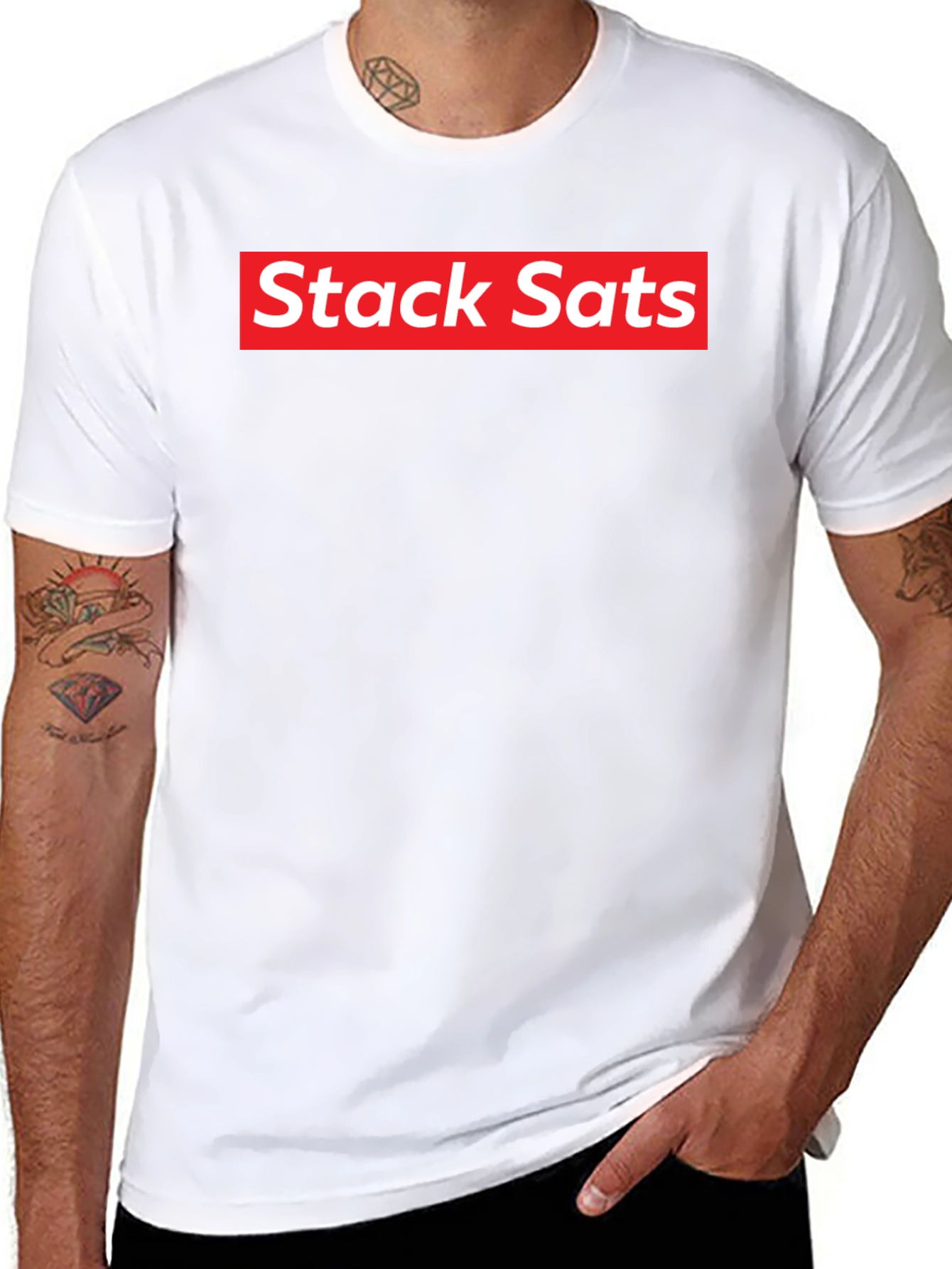 Stack Sats T-Shirt - Supreme Style Bitcoin Tee