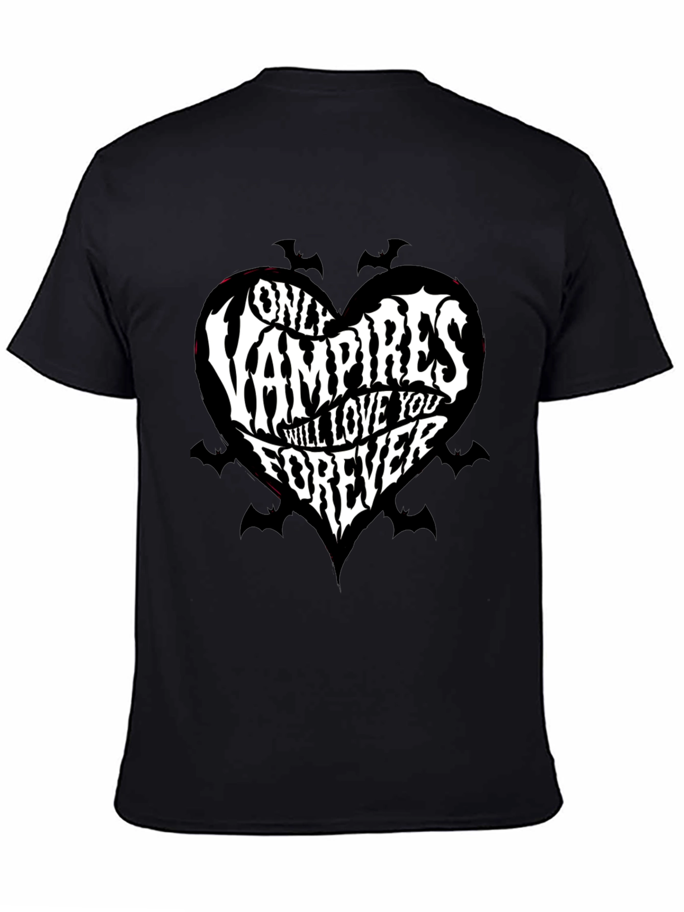 Vampire Love T-Shirt: Dark Heart Bat Design