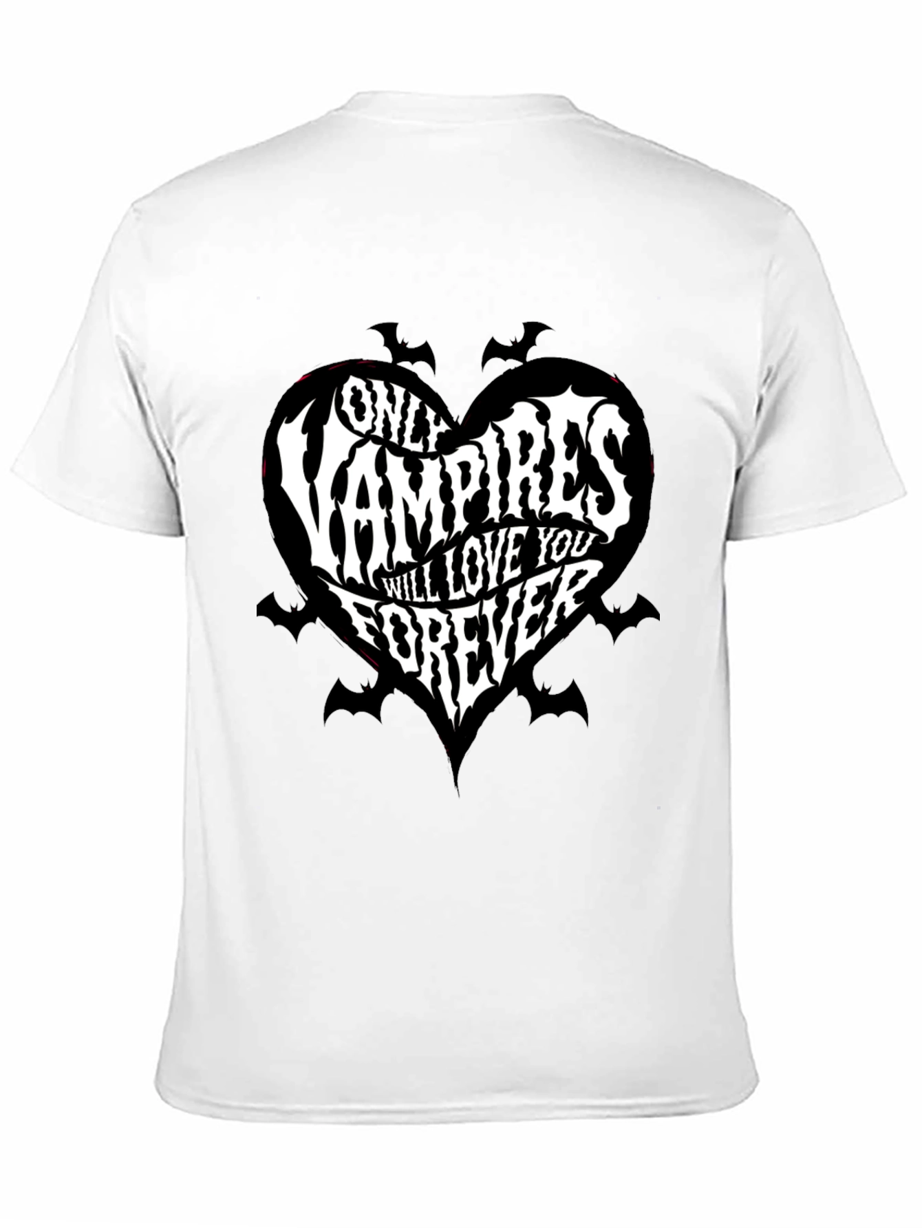 Vampire Love T-Shirt: Dark Heart Bat Design